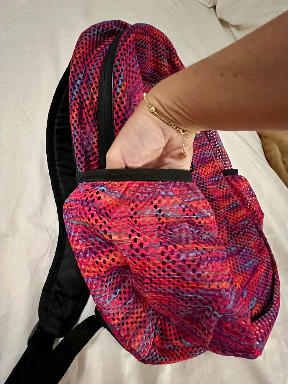 Adidas Pink multi-colored Patterned Backpack - Picture 2 of 6